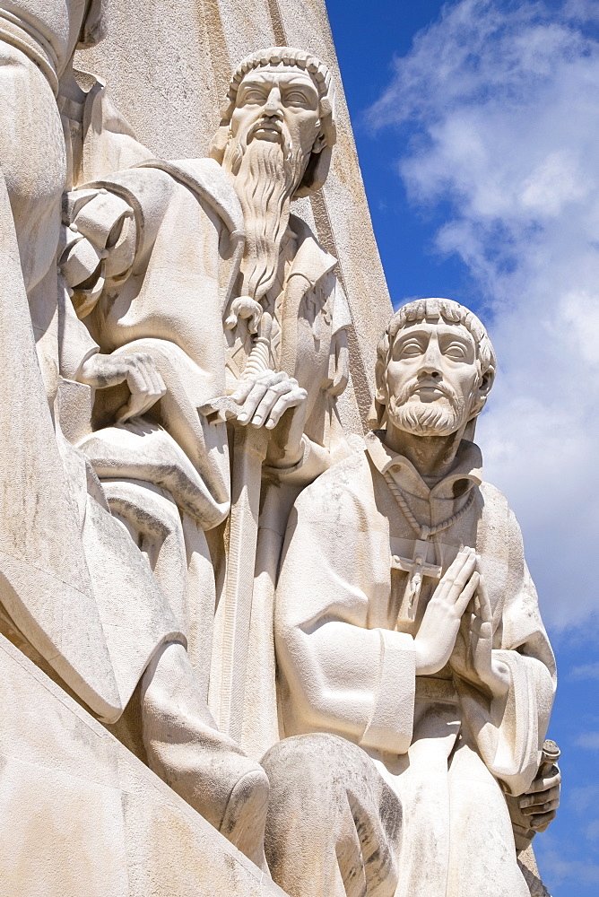 Part of 'Monument of the Discoveries' situated on the Tagus river, Lisbon, Portugal