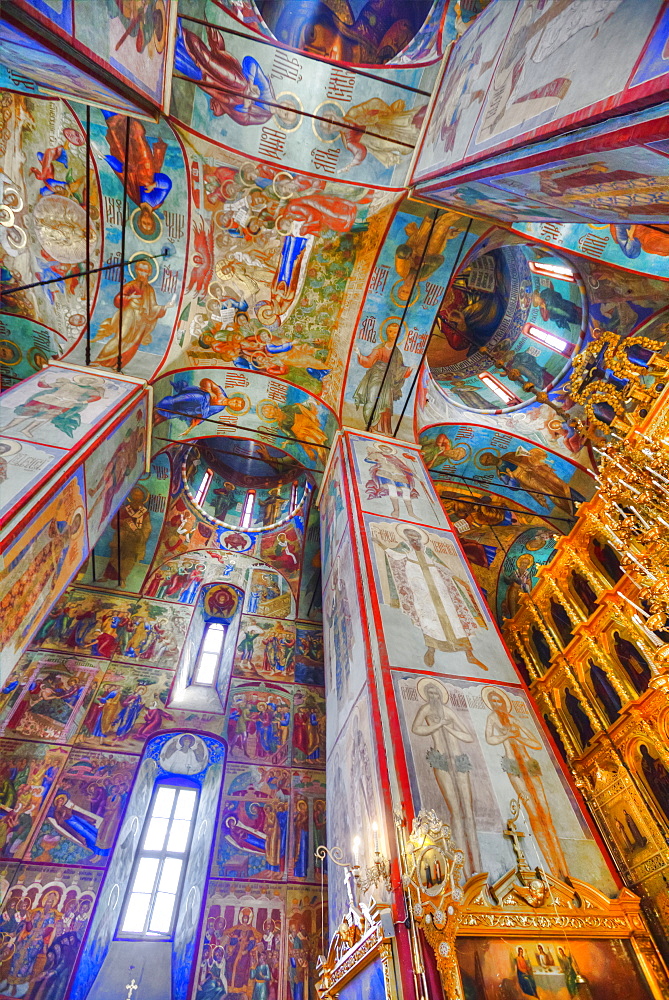 Frescoes, Holy Dormition Cathedral, Trinity Sergius Lavra Monastery complex; Sergiev Posad, Moscow Oblast, Russia