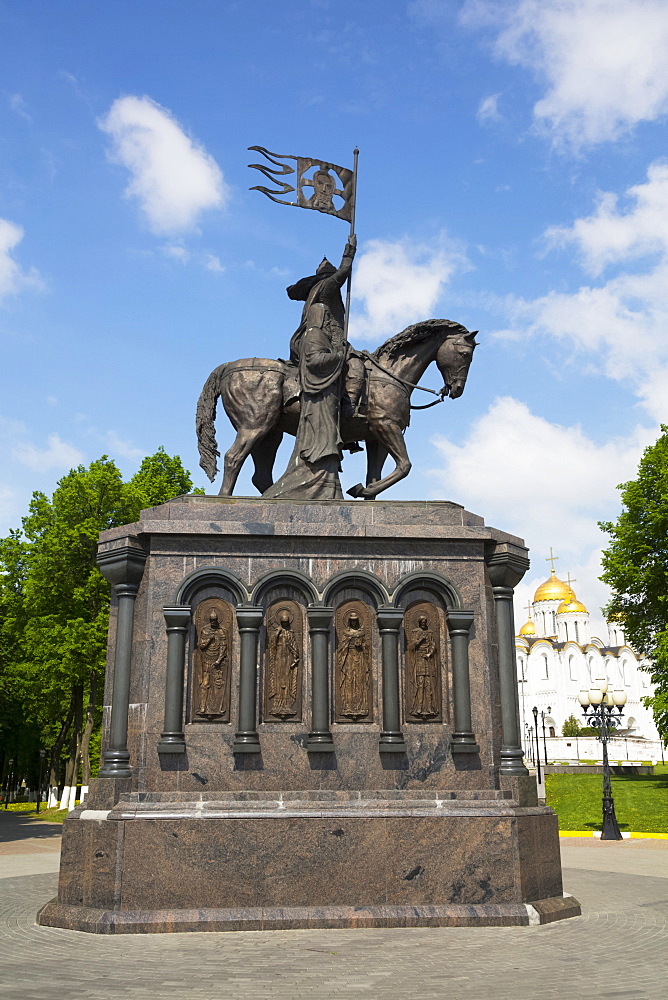 Statue of Prince Vladimir and Monk Fyodor, Puskin Park; Vladimir, Russia