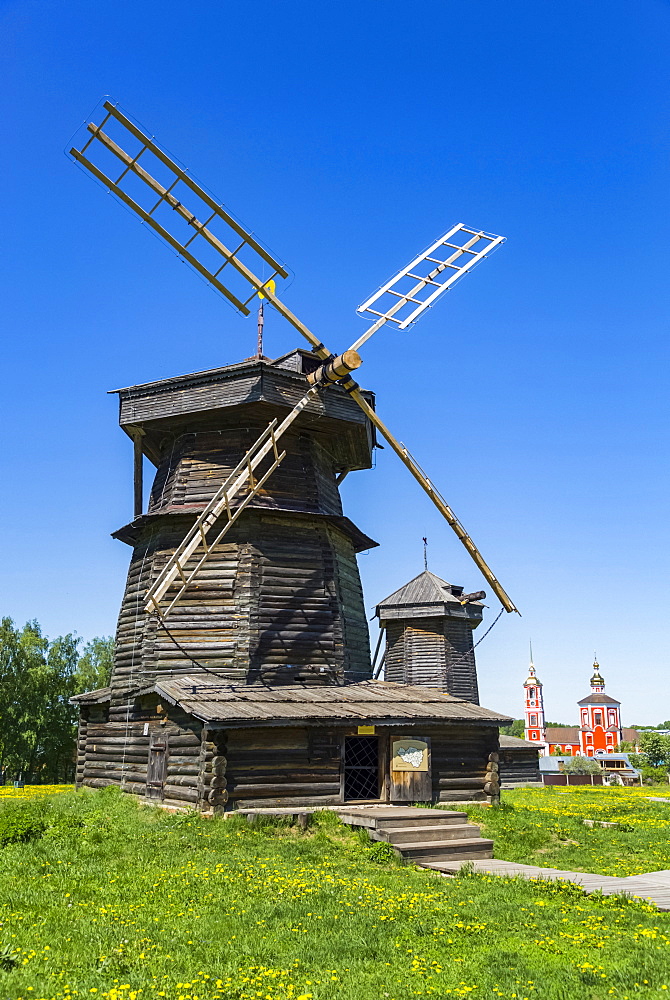 Wooden windmill, Museum of Wooden Architecture; Suzdal, Vladimir Oblast, Russia