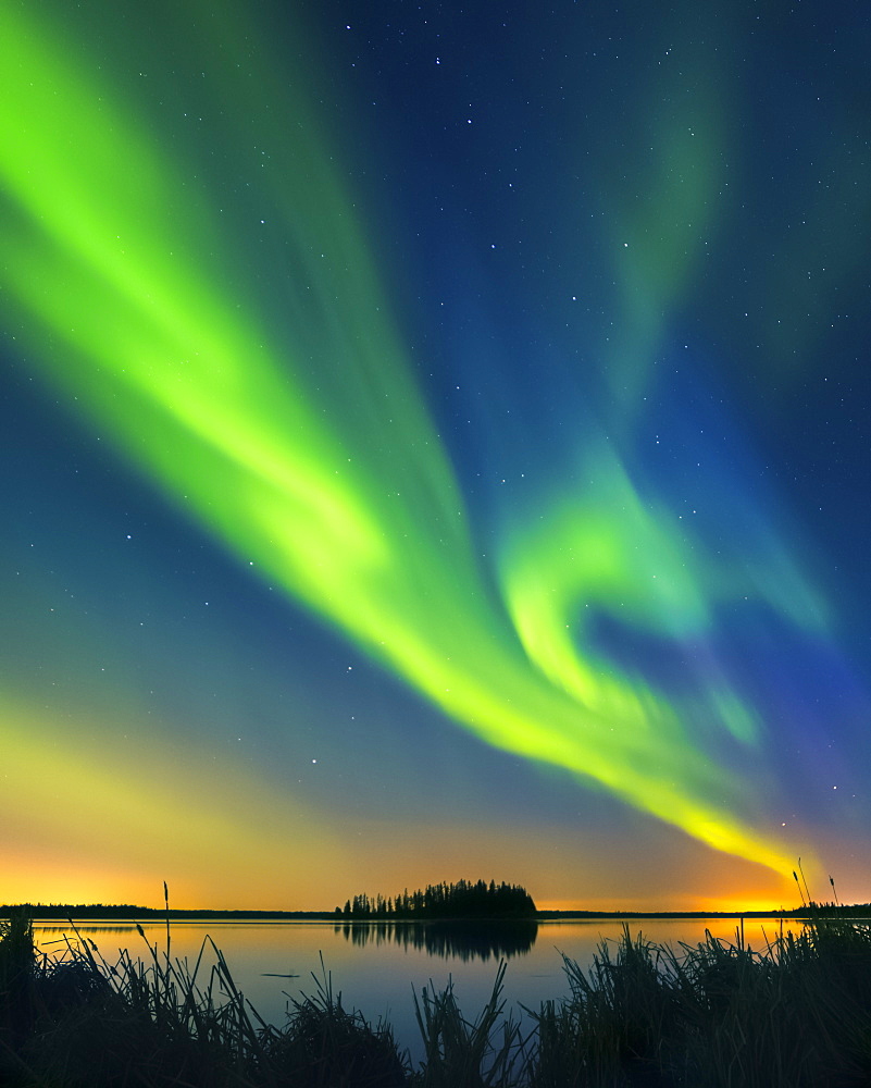 Northern Lights (Aurora Borealis), Elk Island National Park; Alberta, Canada