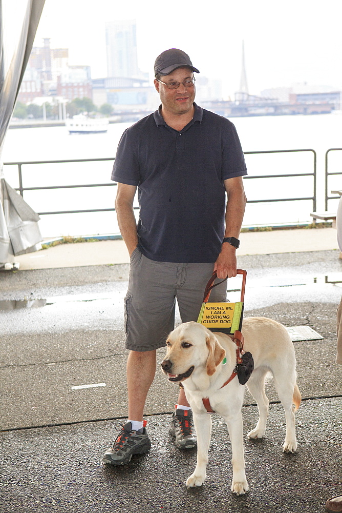 Man with Visual Impairment and his service dog