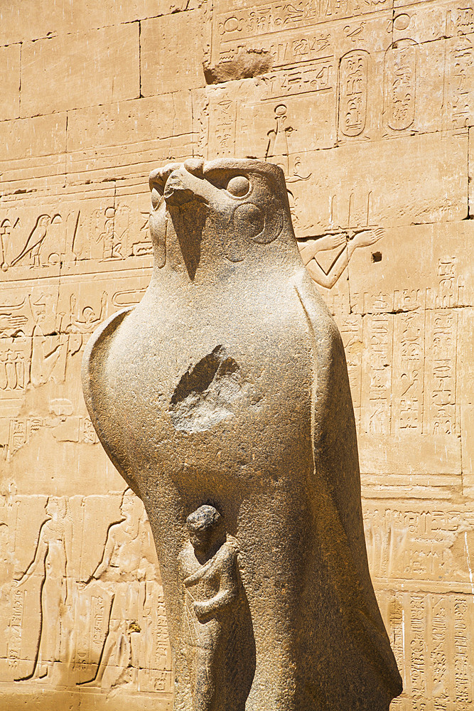 Statue of Falcon, Front of First Pylon, Temple of Horus; Edfu, Egypt