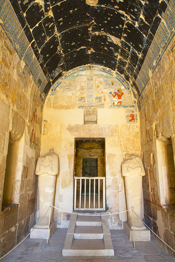 Sanctuary of Amun-Re, Hatshepsut Mortuary Temple (Deir el-Bahri), UNESCO World Heritage Site; Luxor, Egypt