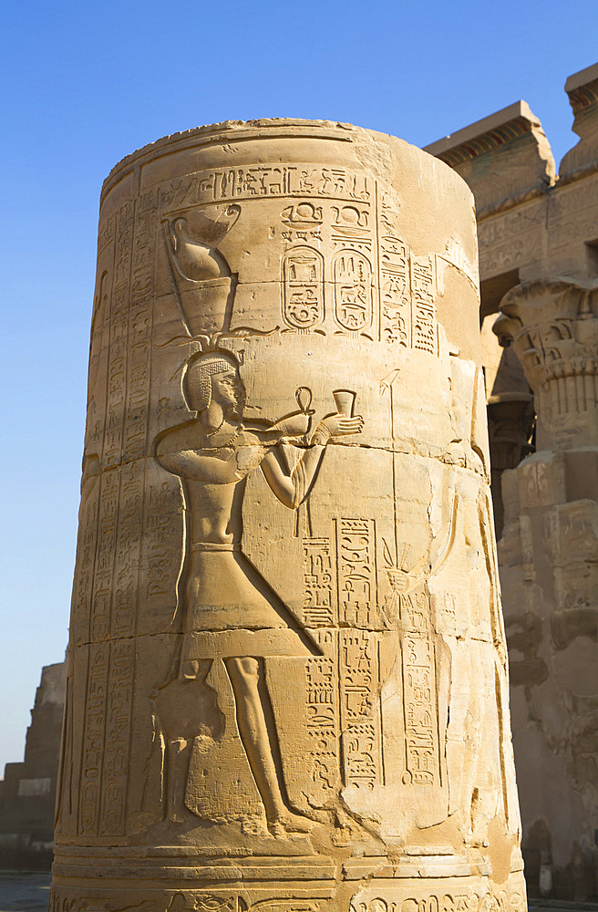 Column with reliefs, Temple of Sobek and Haroeris; Kom Ombo, Egypt