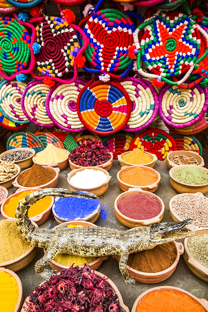 Spices for Sale, Sharia el Souk (Bazaar); Aswan, Egypt