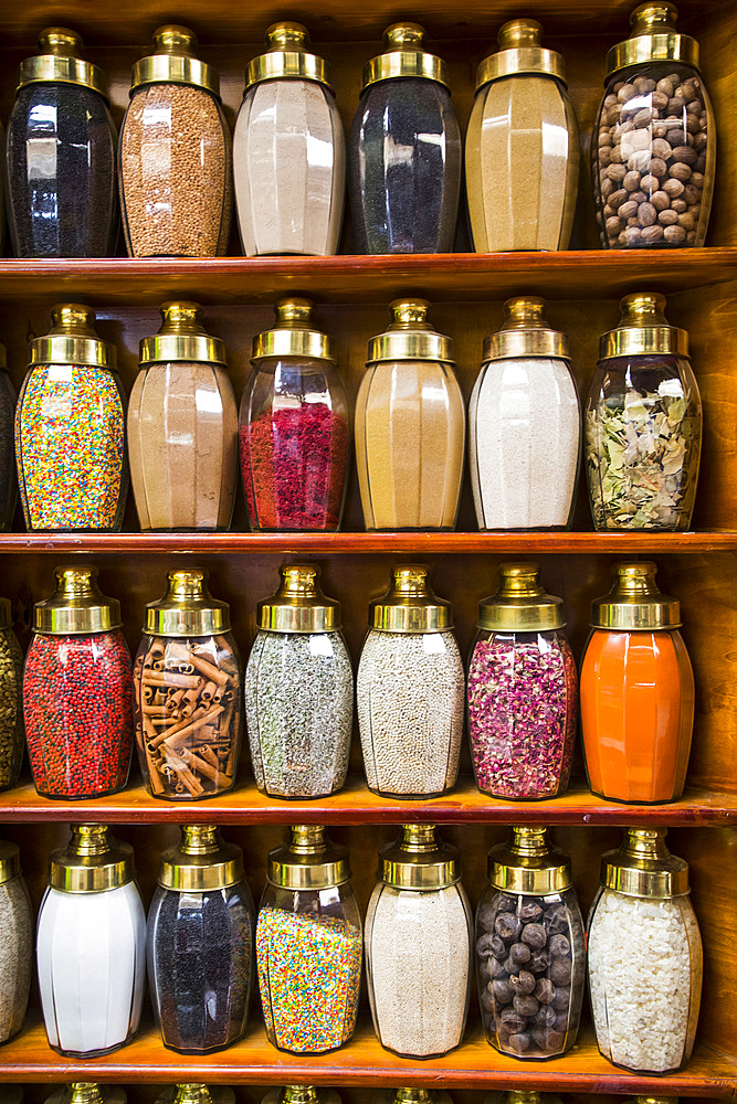 Spices for Sale, Sharia el Souk (Bazaar); Aswan, Egypt