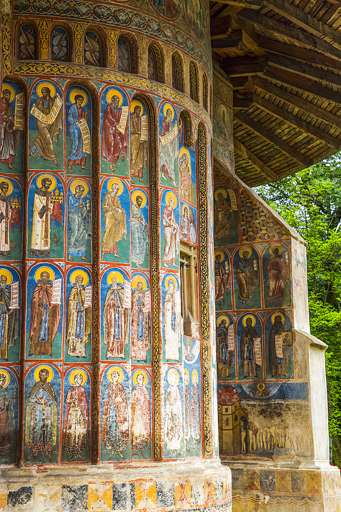 Exterior frescoes, 'Last Judgement', Voronet Monastery, 1487; Gura Humorului, Suceava County, Romania