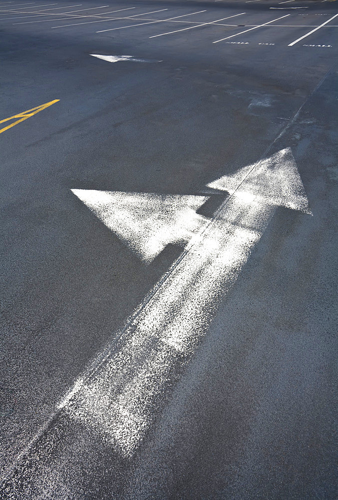 Arrows in Parking Garage at Vancouver General Hospital, Vancouver, British Columbia, Canada