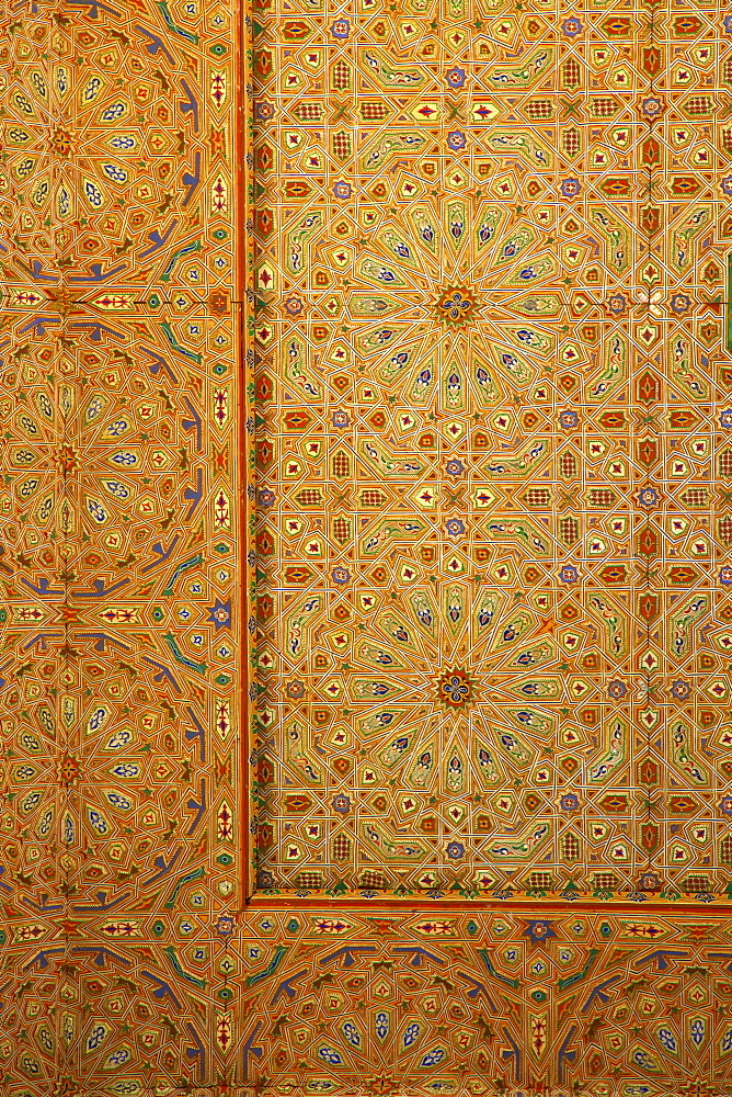 Interior of Mausoleum of Moulay Ismail, Meknes, Morocco, North Africa, Africa