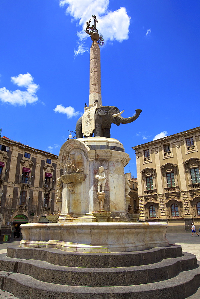 Elephant Fountain, Catania, Sicily, Italy, Europe