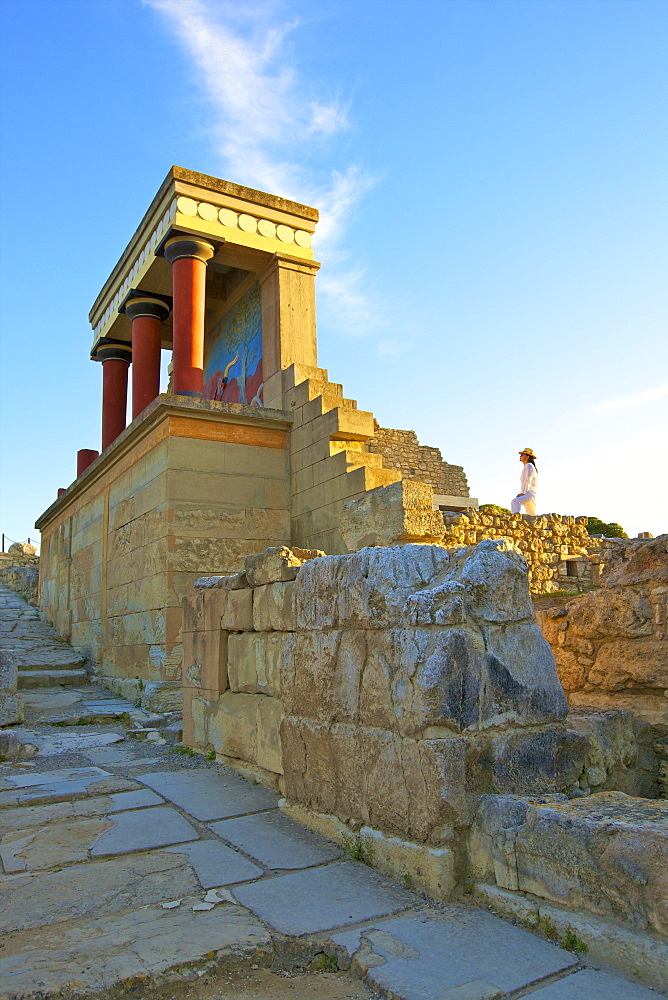 The Minoan Palace of Knossos, Knossos, Heraklion, Crete, Greek Islands, Greece, Europe