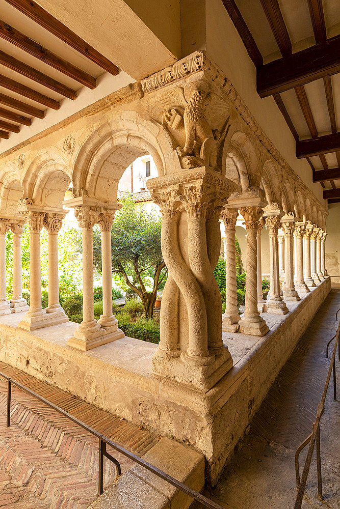 The Cloisters of Aix Cathedral, Aix-en-Provence, Bouches-du-Rhone, Provence-Alpes-Cote d'Azur, France, Western Europe