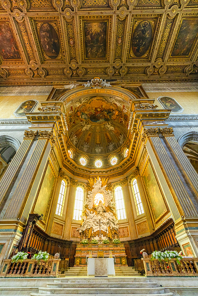 Interior of Naples Cathedral, Naples, Campania, Italy, Europe