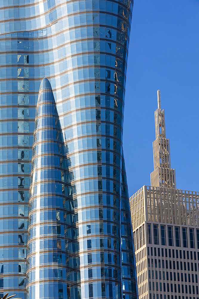 Close Up of Doha Skyline, Doha, Qatar, Middle East