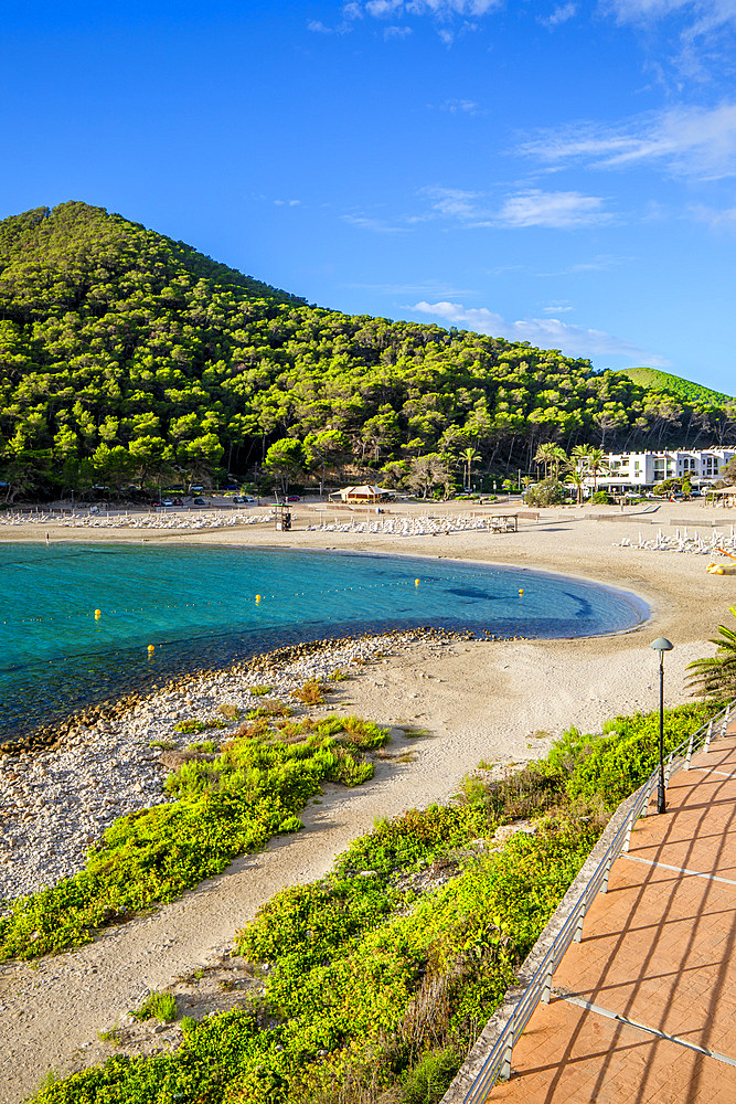 Beach at Cala Llonga, Ibiza, Balearic Islands, Spain