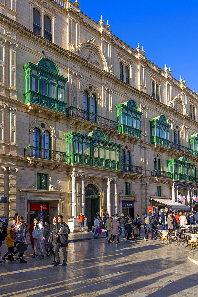 Street Scene in Valletta, Valletta, Malta, Southern Europe