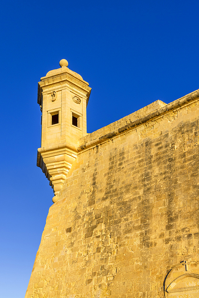 La Guardiola Watch Tower, Safe Haven Gardens, Senglea, Malta, Southern Europe