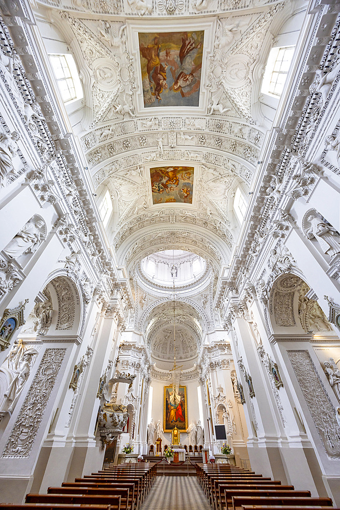 Interior of the Church of St. Peter and St. Paul, Vilnius, Lithuania, Northern Europe