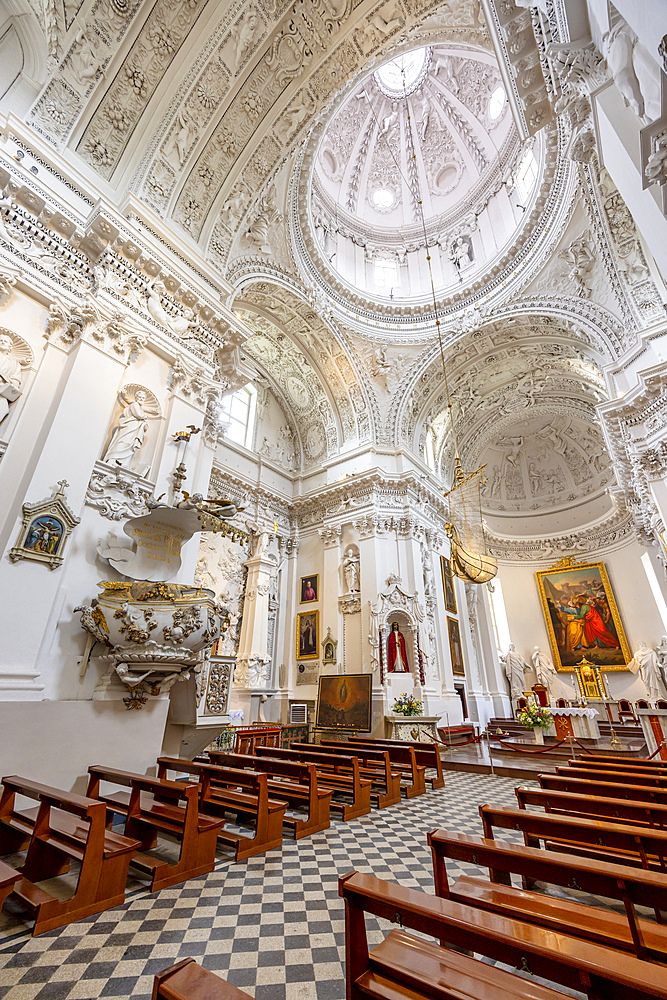 Interior of the Church of St. Peter and St. Paul, Vilnius, Lithuania, Northern Europe