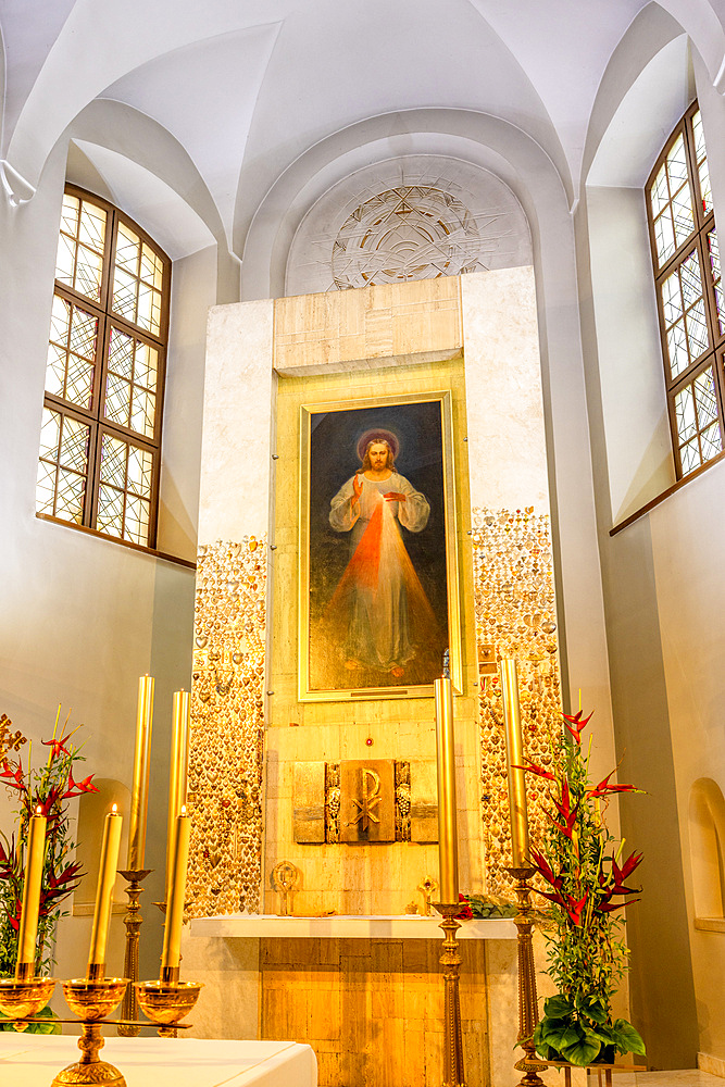 The Divine Mercy Painting by Eugeniusz Kazimirowski in The Sanctuary of the Divine Mercy, Vilnius, Lithuania, Northern Europe