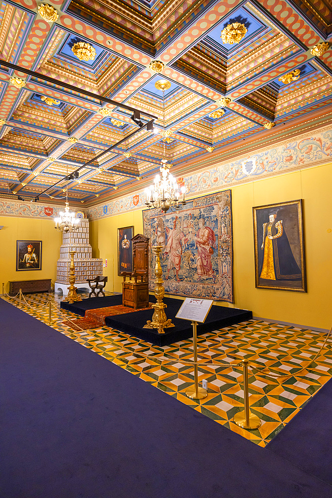 Renaissance Audience Hall, Palace of the Grand Dukes of Lithuania, Vilnius, Lithuania, Northern Europe