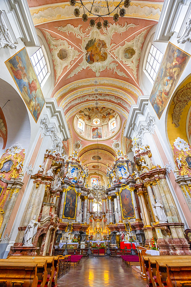 Interior of the Church of the Holy Spirit, Vilnius, Lithuania, Northern Europe