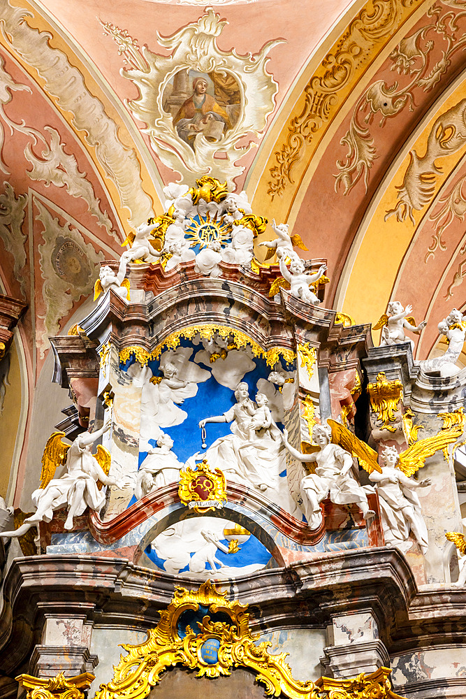 Interior of the Church of the Holy Spirit, Vilnius, Lithuania, Northern Europe