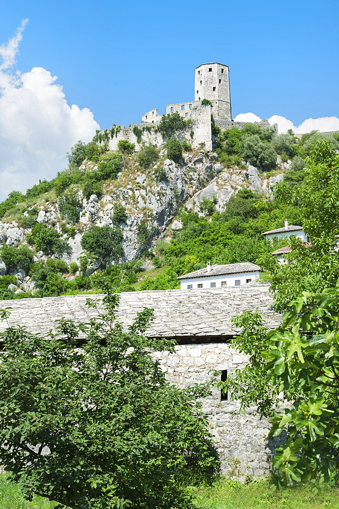 Ruins of Pocitelj in Bosnia and Herzegovina, Europe