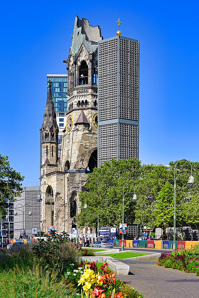 Kaiser Wilhelm Memorial Church, Kurfurstendamm, Charlottenburg, Berlin, Germany, Europe