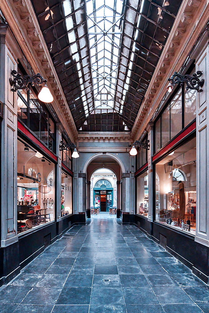 Royal Saint-Hubert Galleries, Prince's Gallery, Ilot Sacre, Brussels, Belgium, Europe