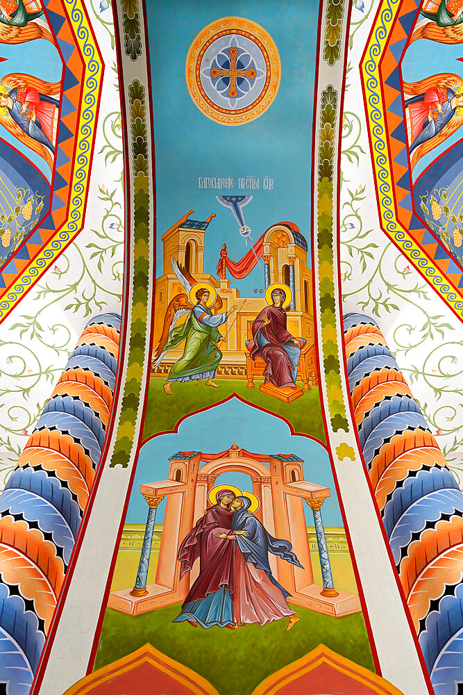 Russian Orthodox cathedral of the Holy Resurrection, Ceiling, Bishkek, Kyrgyzstan