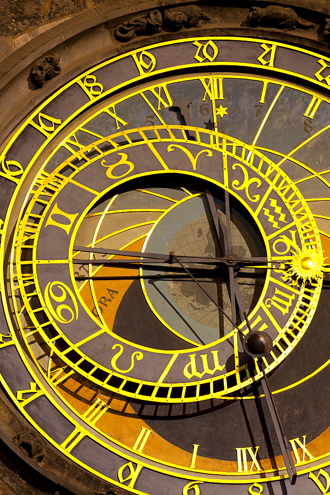 Astronomical Clock on the Town Hall, Old Town Square, UNESCO World Heritage Site, Prague, Czech Republic, Euruope