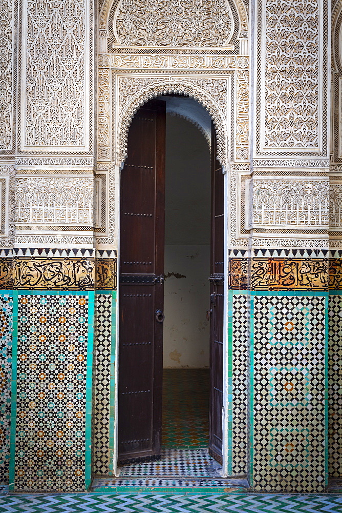 Bou Inania Medersa, Medina, UNESCO World Heritage Site, Meknes, Meknes-Tafilalet, Morocco, North Africa, Africa