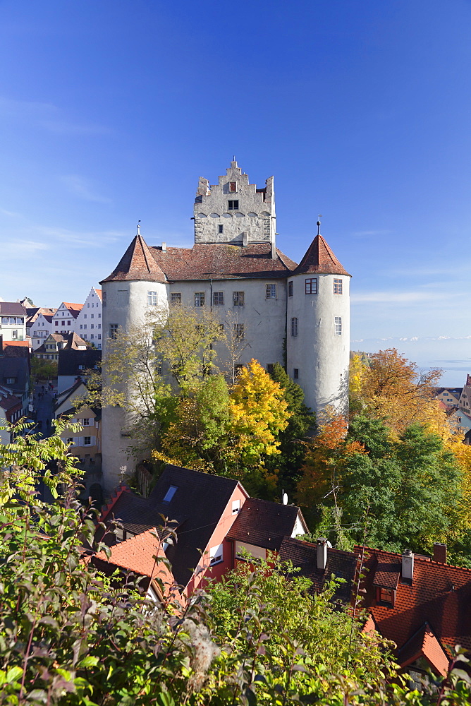 Old Castle in autumn, Meersburg, Lake Constance (Bodensee), Baden Wurttemberg, Germany, Europe 