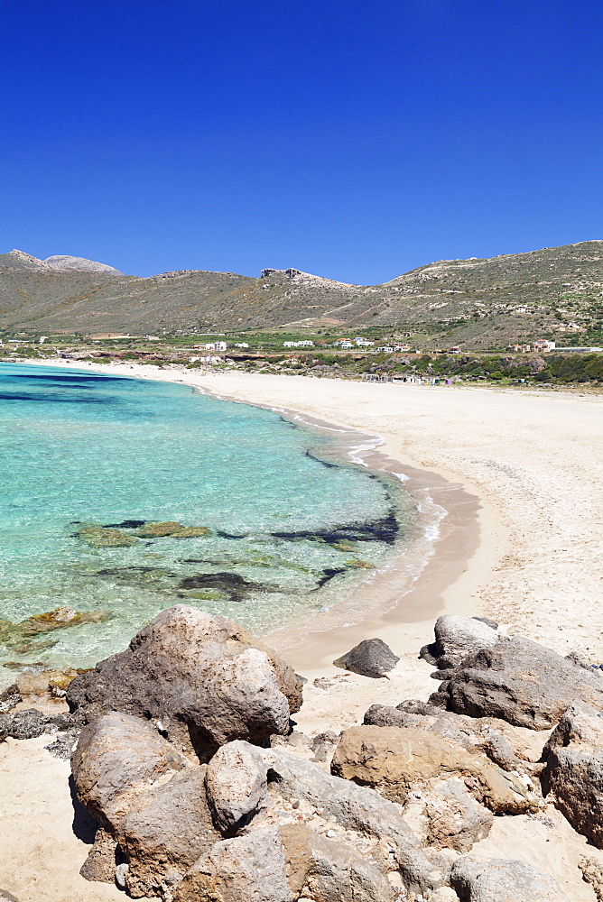 Falassarna beach, Falassarna, Chania (Khania), Crete, Greek Islands, Greece, Europe