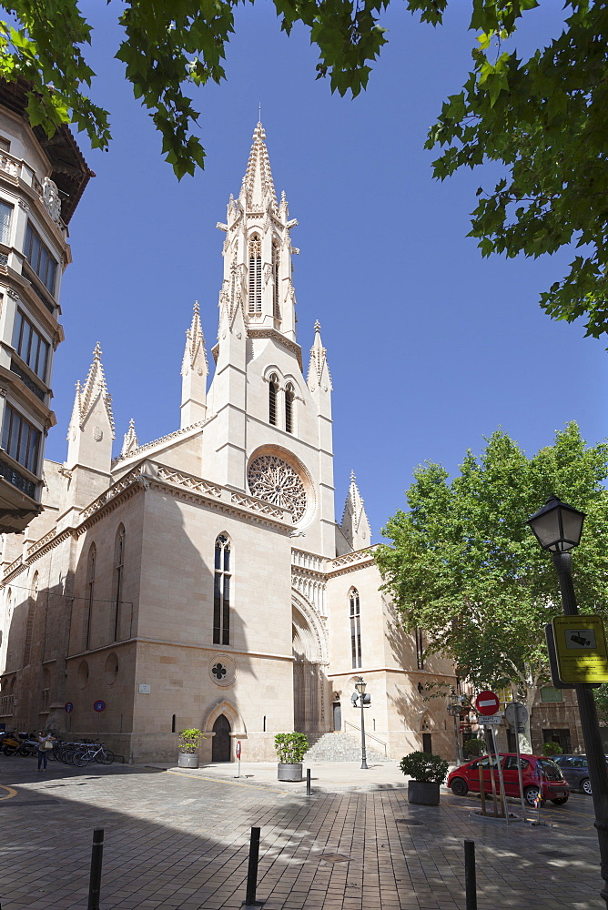 Eglesia Santa Eulalia church at Placa de Santa Eulalia, Palma de Mallorca, Majorca (Mallorca), Balearic Islands, Spain, Mediterranean, Europe