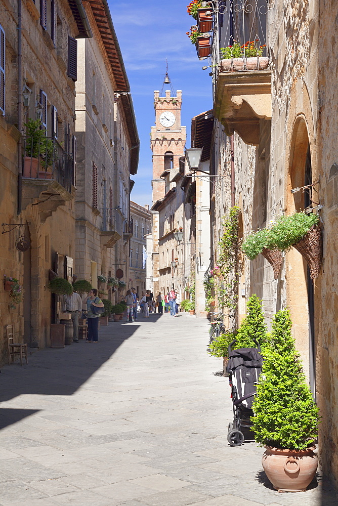 Pienza, Val d'Orcia (Orcia Valley), UNESCO World Heritage Site, Siena Province, Tuscany, Italy, Europe