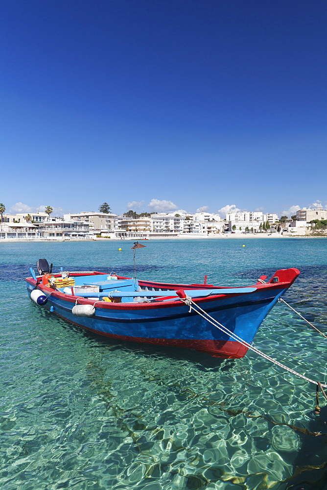 Fishing boat, port of Otranto, Lecce province, Salentine Peninsula, Puglia, Italy, Europe