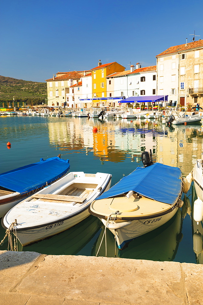 Fishing boats at the harbour, Cres Town, Cres Island, Kvarner Gulf, Croatia, Europe