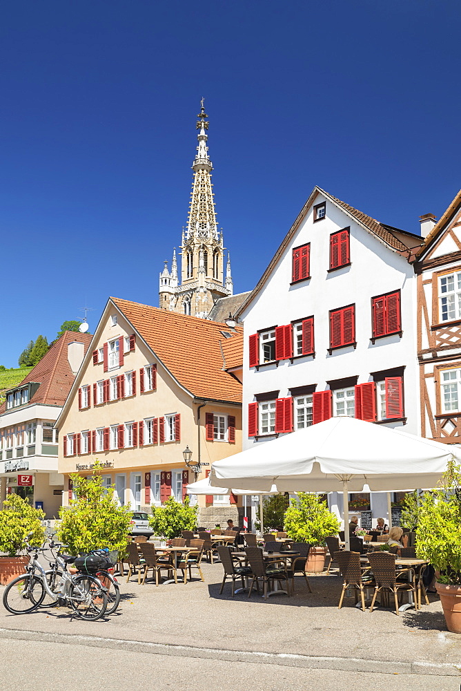 Frauenkirche church at market place, Esslingen, Baden-Wurttemberg, Germany, Europe