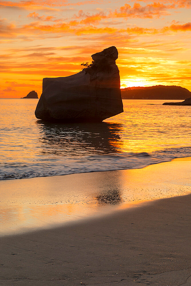 Beach of Mare's Leg Cove, Cathedral Cove Marine Reserve, Coromandel Peninsula, Waikato, North Island, New Zealand, Pacific