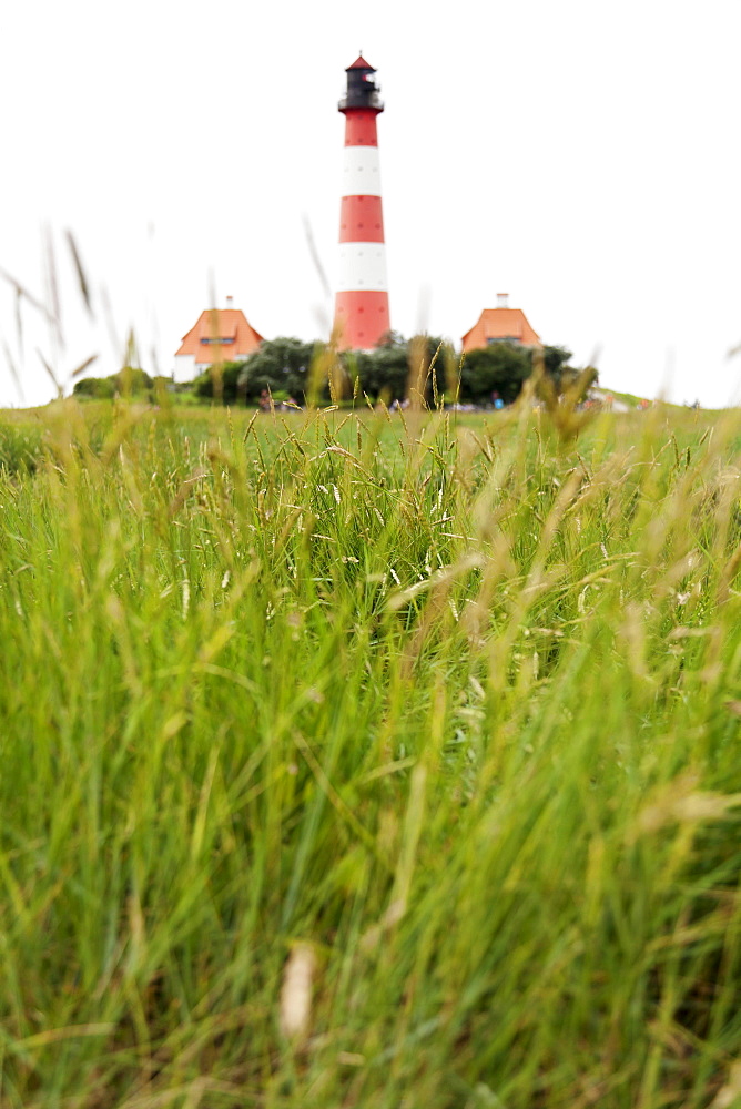 Westerheversand Lighthouse, Westerhever, Eiderstedt Peninsula, Schleswig Holstein, Germany, Europe