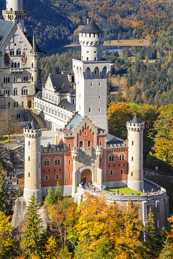 Neuschwanstein Castle, Schwangau, Allgau, Swabia, Bavaria, Germany, Europe