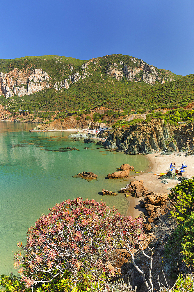 Masua beach, Pan di Zucchero, Nebida, Iglesiente, Sud Sardegna district, Sardinia, Italy, Mediterranean, Europe