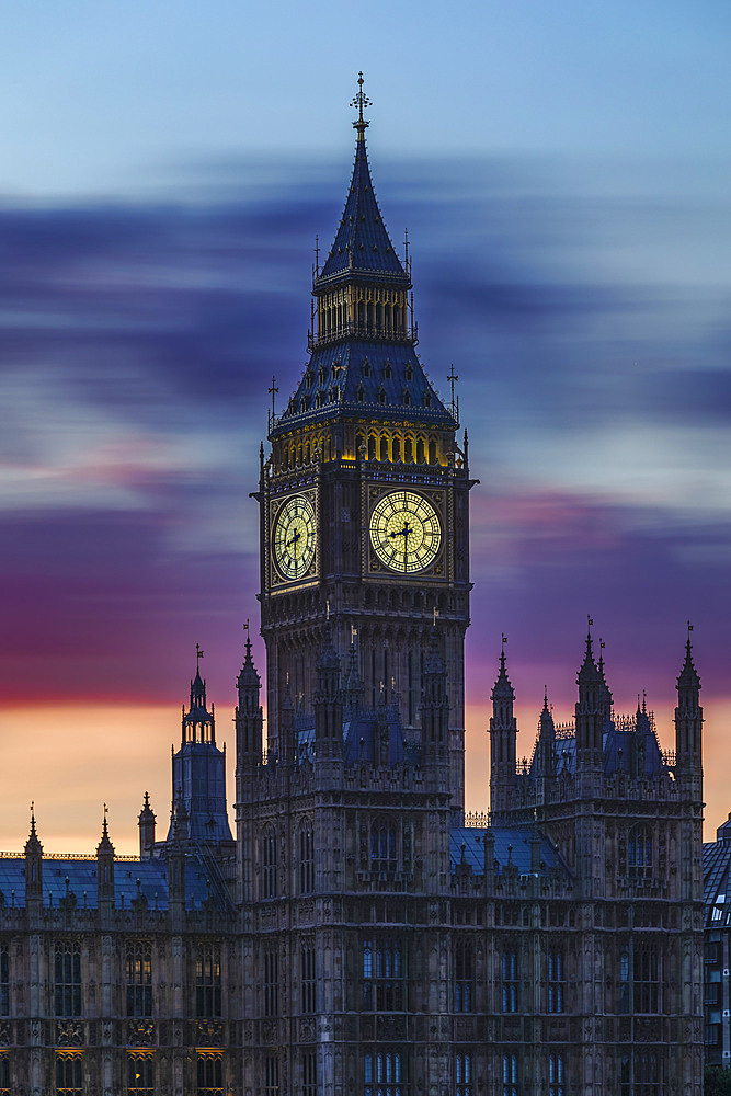 Houses of Parliament with Big Ben, London, England
