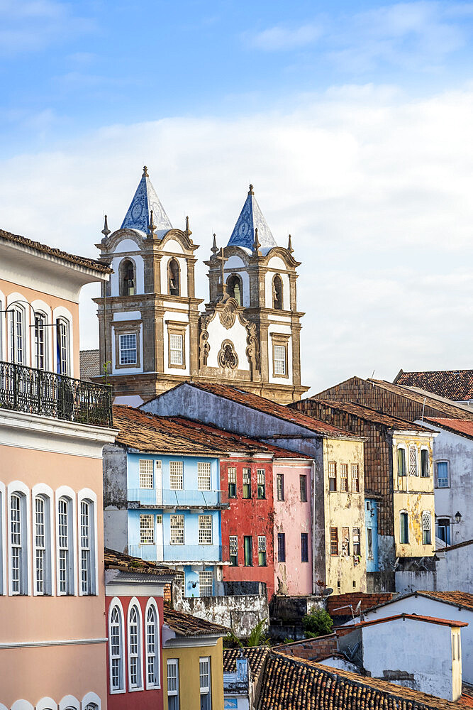 View of the historical centre of Salvador, UNESCO World Heritage Site, Bahia, Brazil, South America