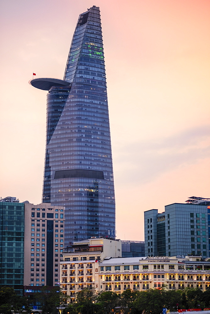 The Bitexco Tower and surrounding buildings in District One of Ho Chi Minh City (Saigon), Vietnam, Indochina, Southeast Asia, Asia