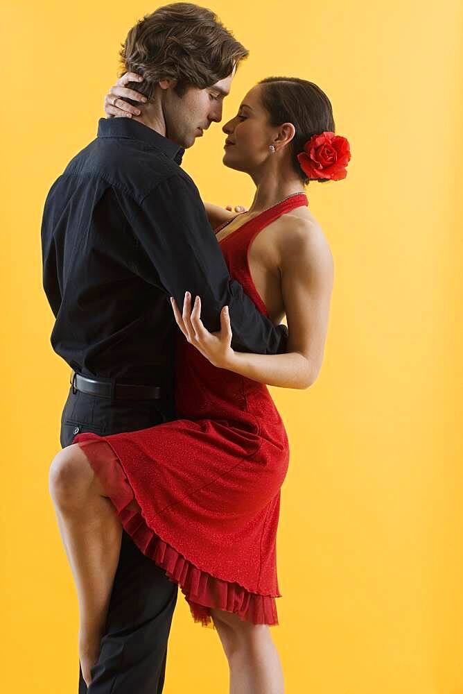 Hispanic couple dancing