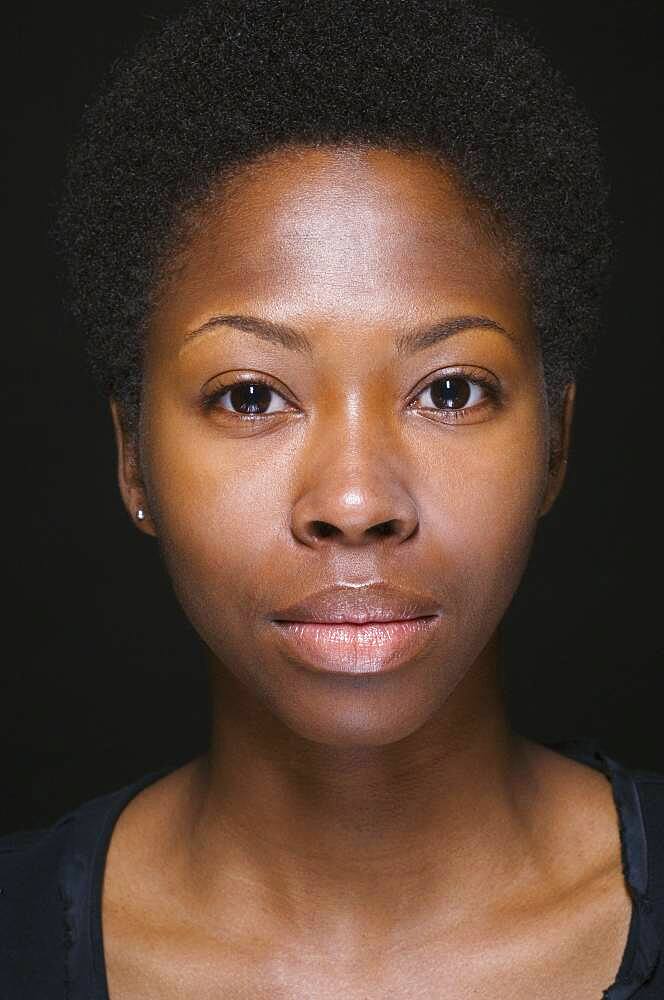 Close up of African woman with afro